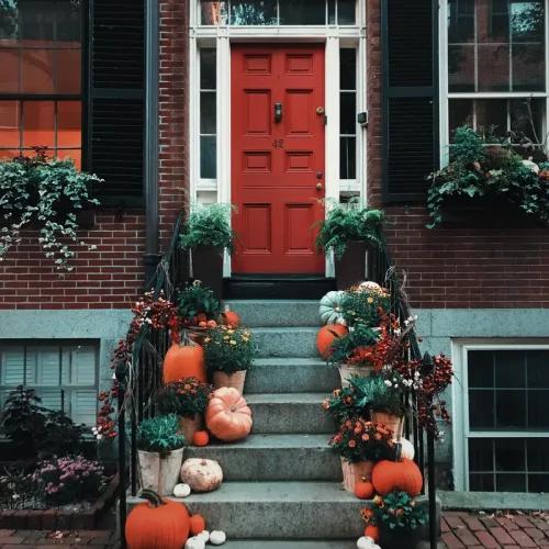 Halloween maison décorée citrouilles